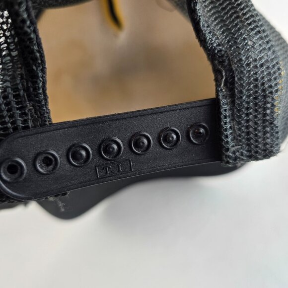 Vintage Foam Trucker Hat Mens Snapback Black Herman-USA Survivors Tall Pines - Picture 7 of 10